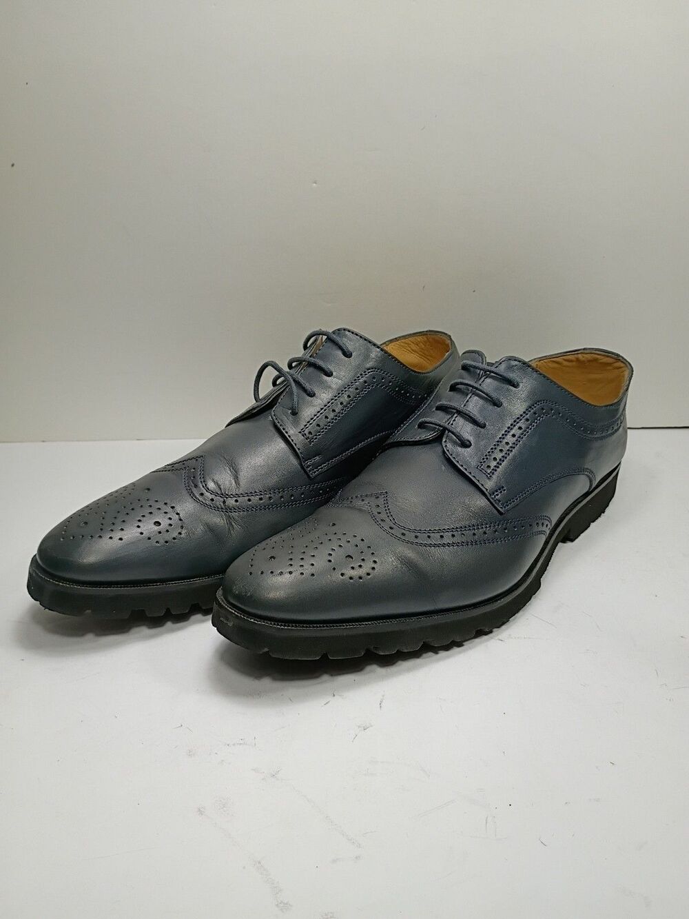 Carlos by Carlos Santana Leather men's size 10.5 Derby dress shoes laceup chunky